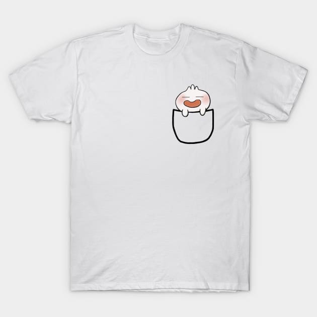 Dumpling Pocket Buddy T-Shirt by meggbugs
